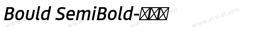 Bould SemiBold字体转换